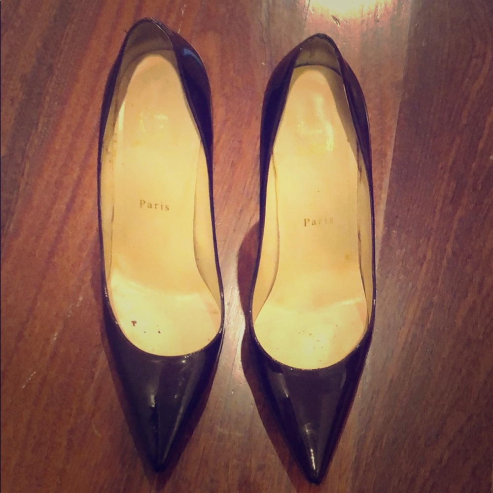 Christian Louboutin Burgandy Patent Leath
